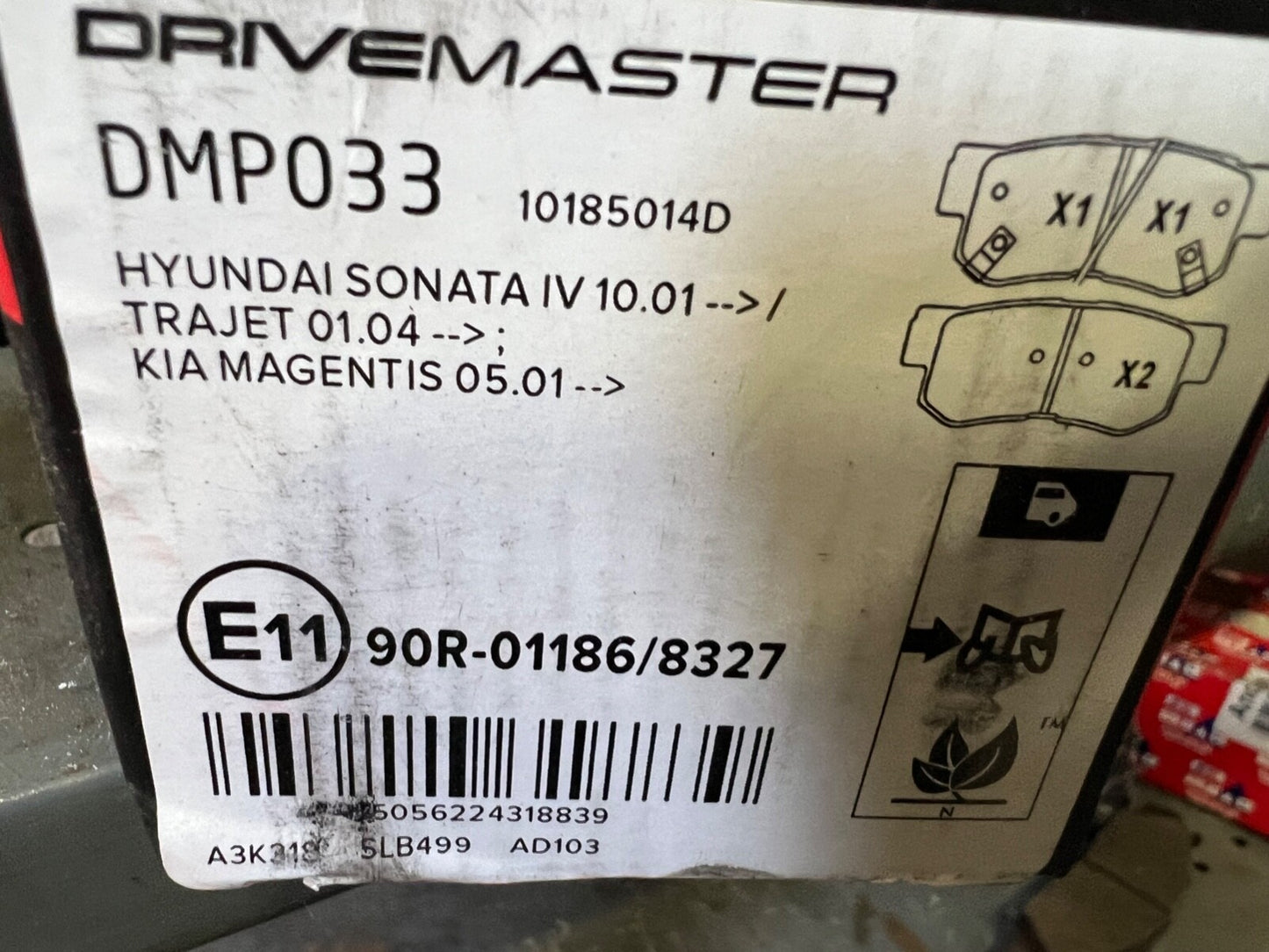 Rear Brake Pads fits Hyundai Sonata Trajet Kia Magentis Drivemaster DMP033