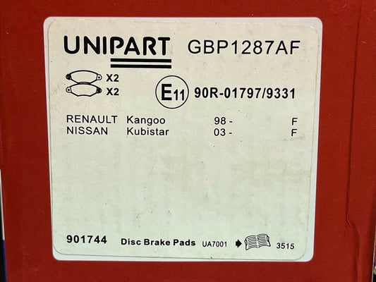 Unipart GBP1287AF 16441 Front Brake Pad Set fits Nissan Renault Citroen