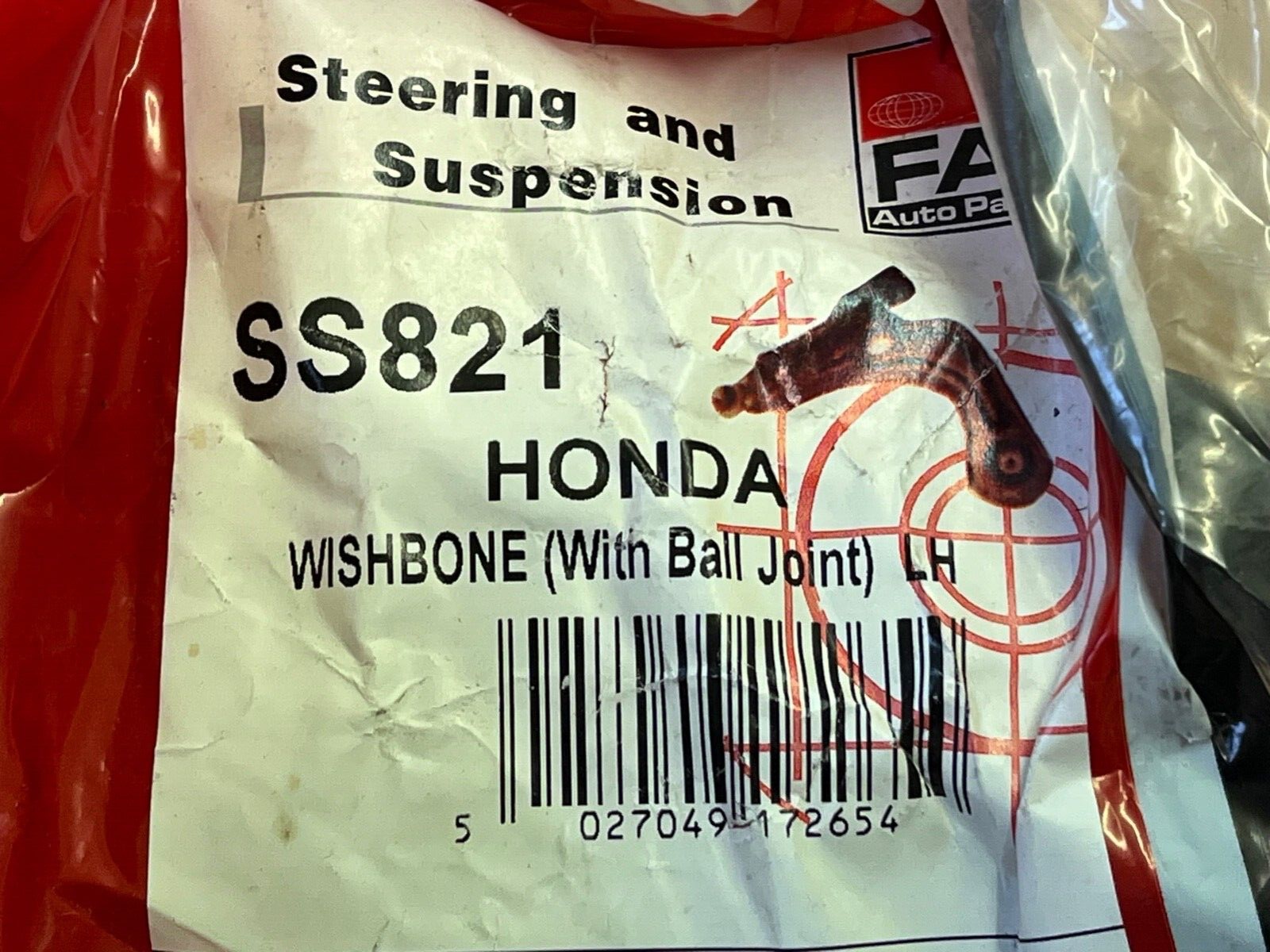 FAI SS821 Front Upper Near Side Left Hand Track Control Arm fits Honda Rover