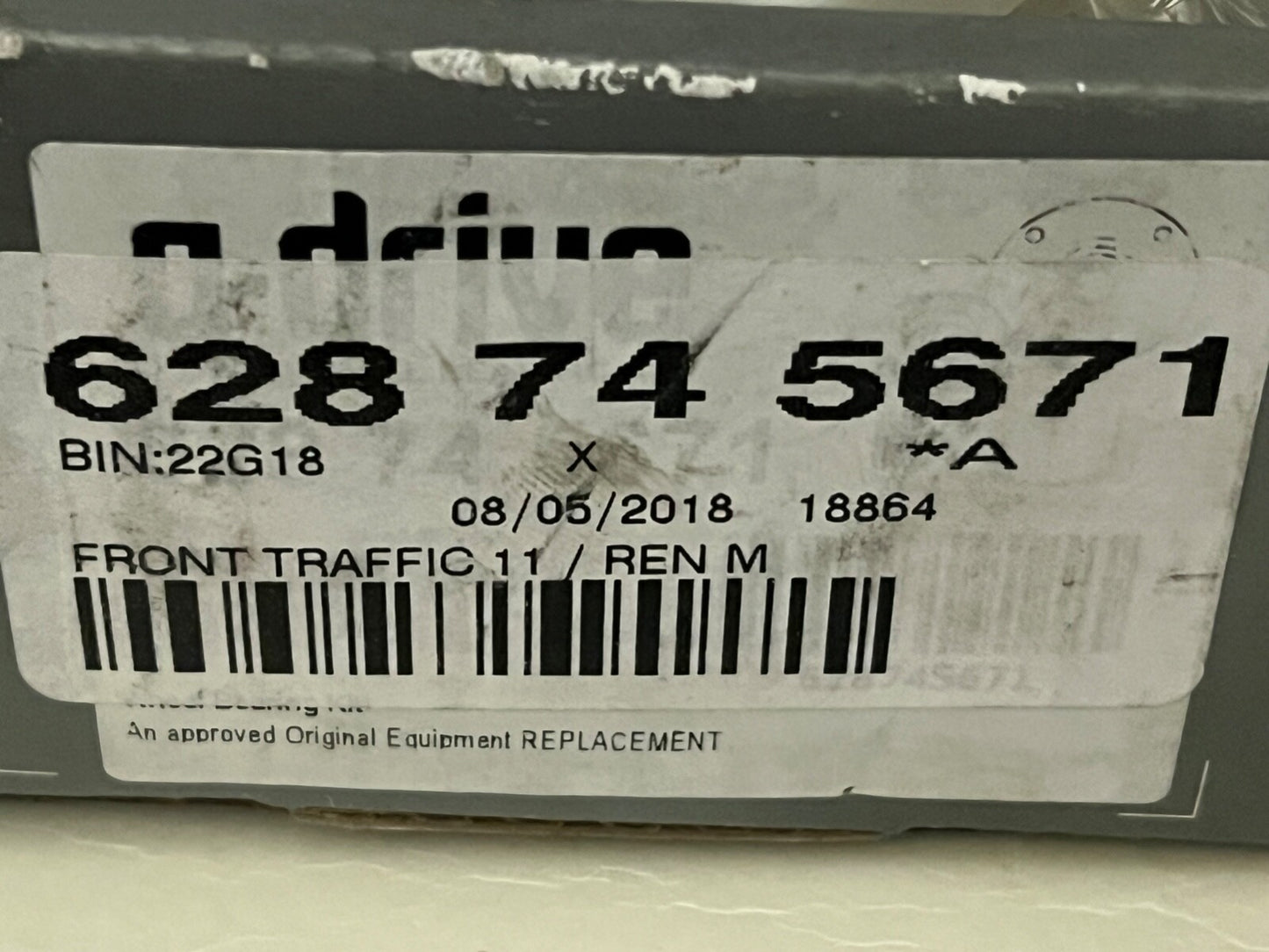 Q Drive 628745671 Front Wheel Bearing fits Renault Trafic