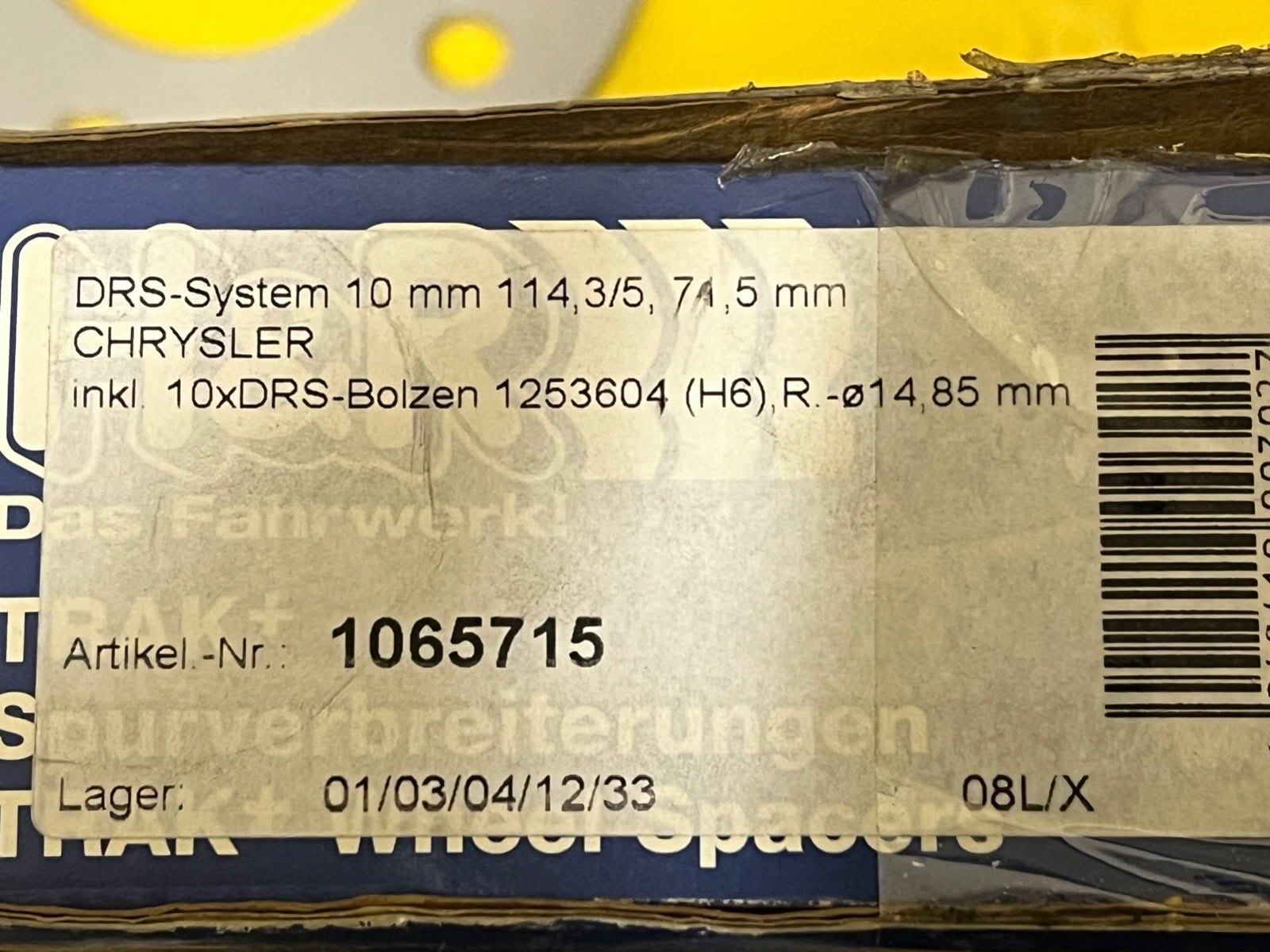 H&R 1065715 2x25mm Wheel Spacers no Studs fits Chrysler