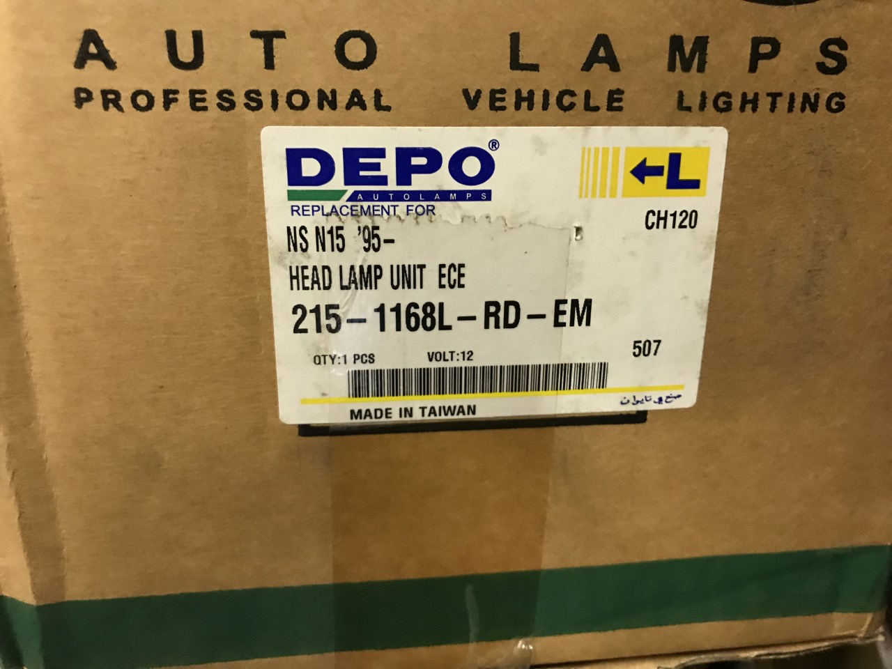 Headlight Lamp Near Side Left Hair Nissan Almera N15 1996-2000 215-1168L-RD-EM