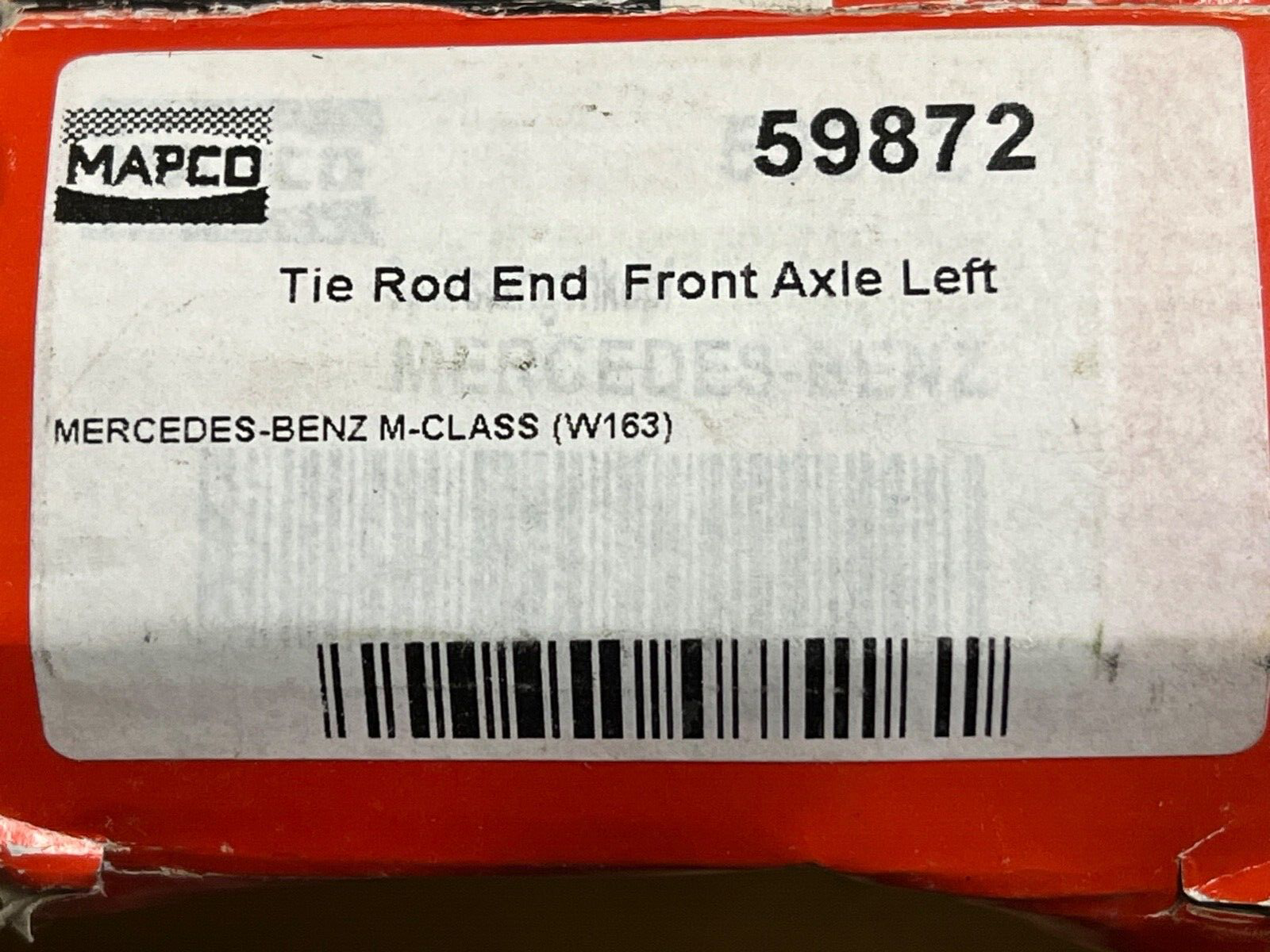 Mapco 59872 Front Left Hand Side Track Rod End fits Mercedes ML W163