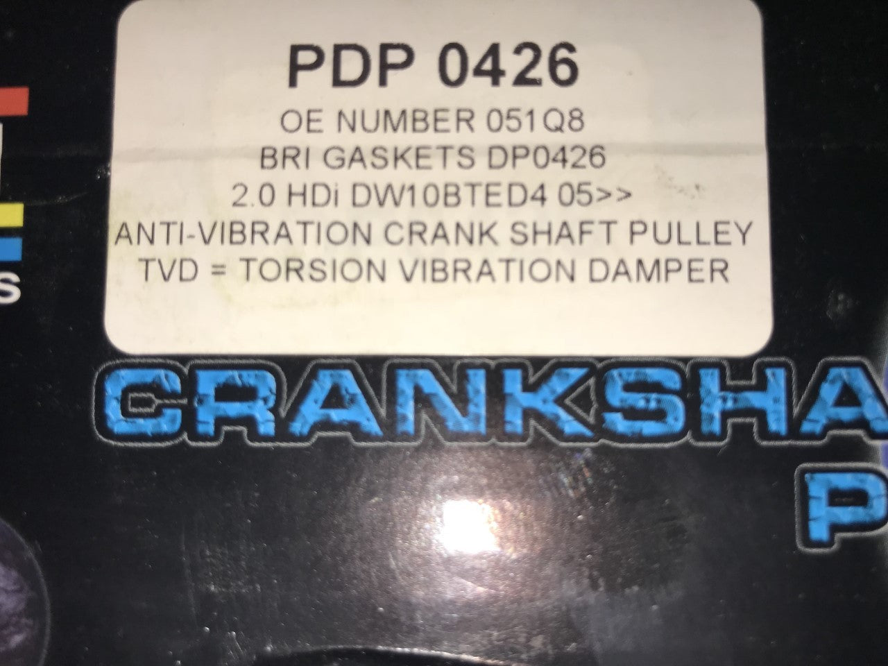 Crankshaft Pulley Vibration Damper Citroen Fiat Ford Peugeot PDP0426 051Q8