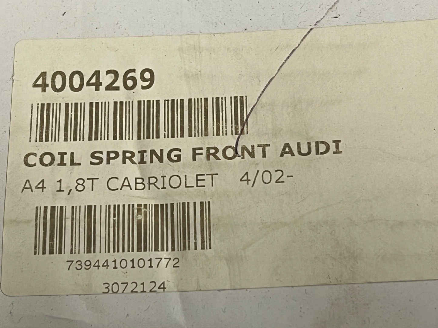 Lesjofors 4004269 Front Coil Spring fits Audi A4 1.8 T Cabriolet 04/2002 Onwards