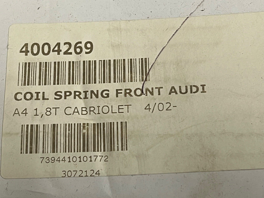 Lesjofors 4004269 Front Coil Spring fits Audi A4 1.8 T Cabriolet 04/2002 Onwards