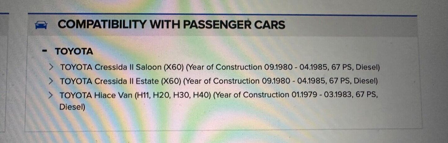 Japanparts CB1161A Big End Bearings fits Toyota Cressida II 1980-85 Hiace 79-83