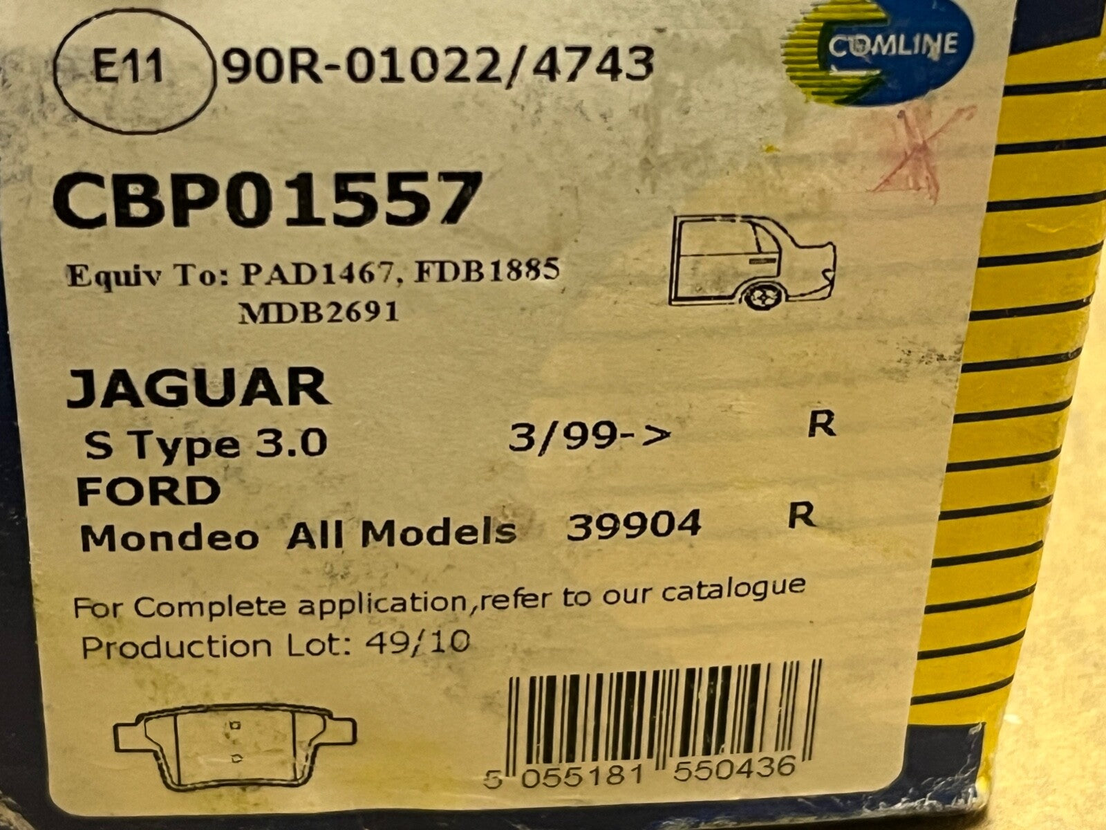 Comline CBP01557 Rear Brake Pad Fits Jaguar S Type Ford Mondeo