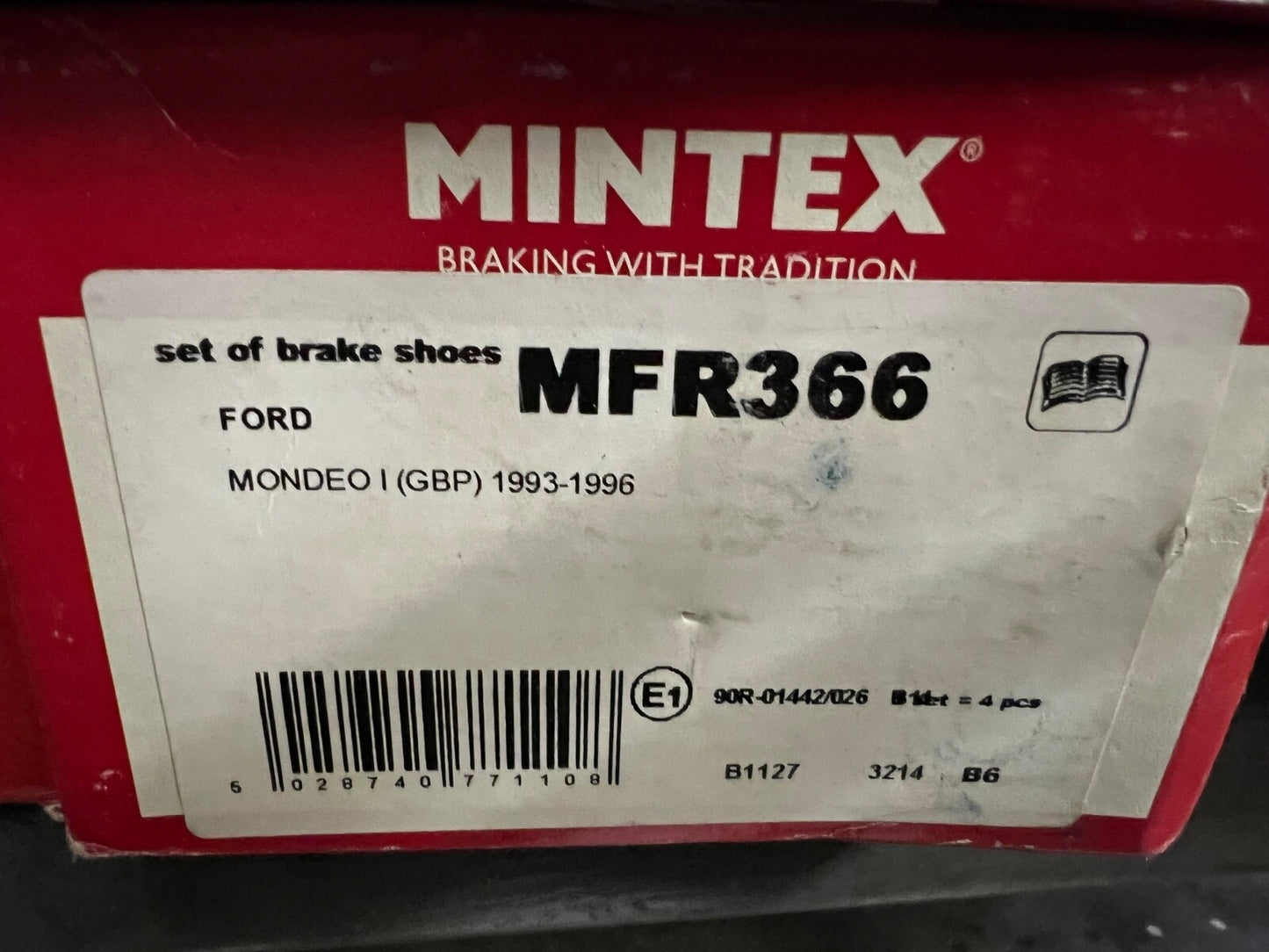 Mintex MFR366 Rear Brake Shoe Set fits Ford