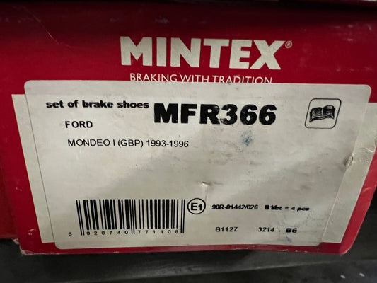Mintex MFR366 Rear Brake Shoe Set fits Ford