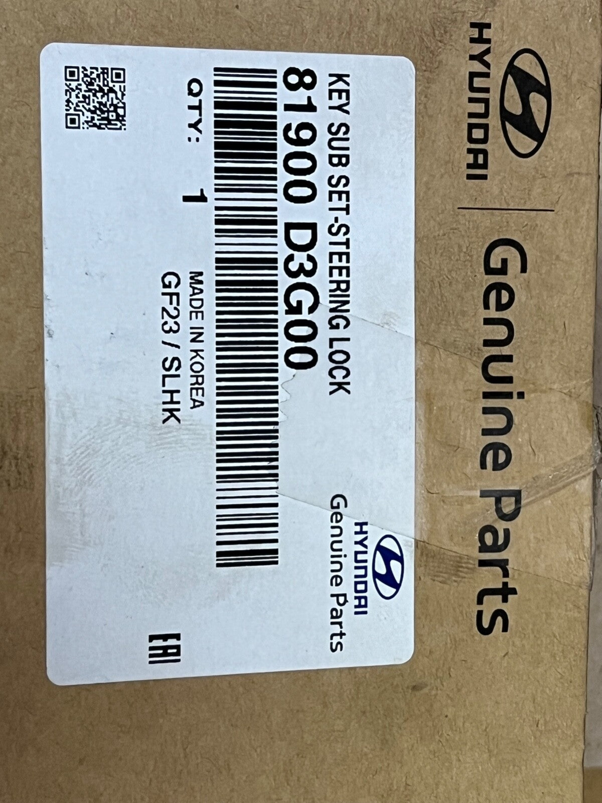 Genuine Hyundai 81900D3G00 Ignition Barrel and Keys