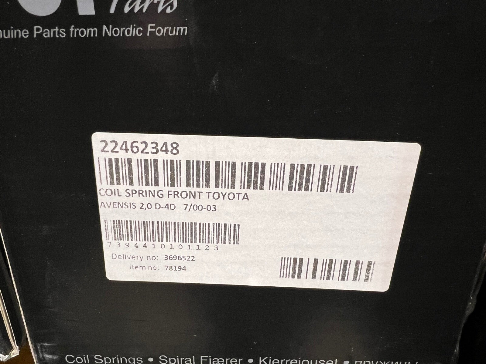 NF Parts 22462348 4092570 Front Coil Spring fits Toyota