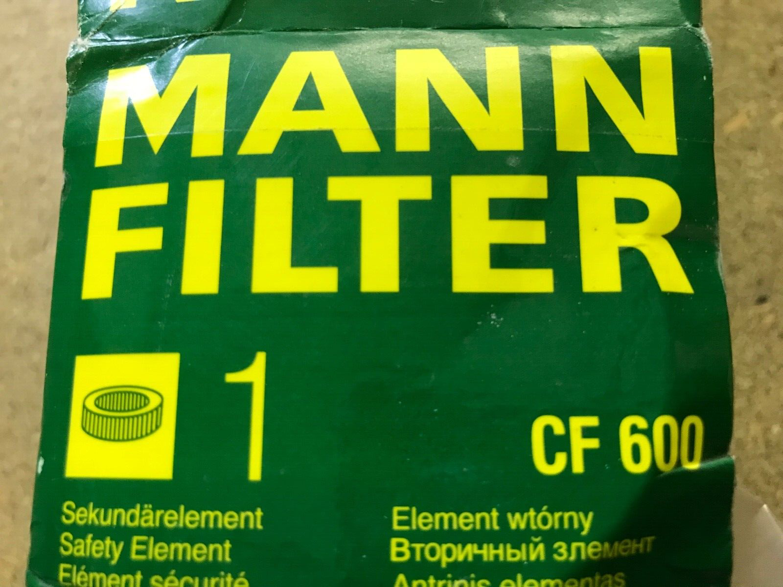 MANN CF600 Secondary Air Filter 284mm