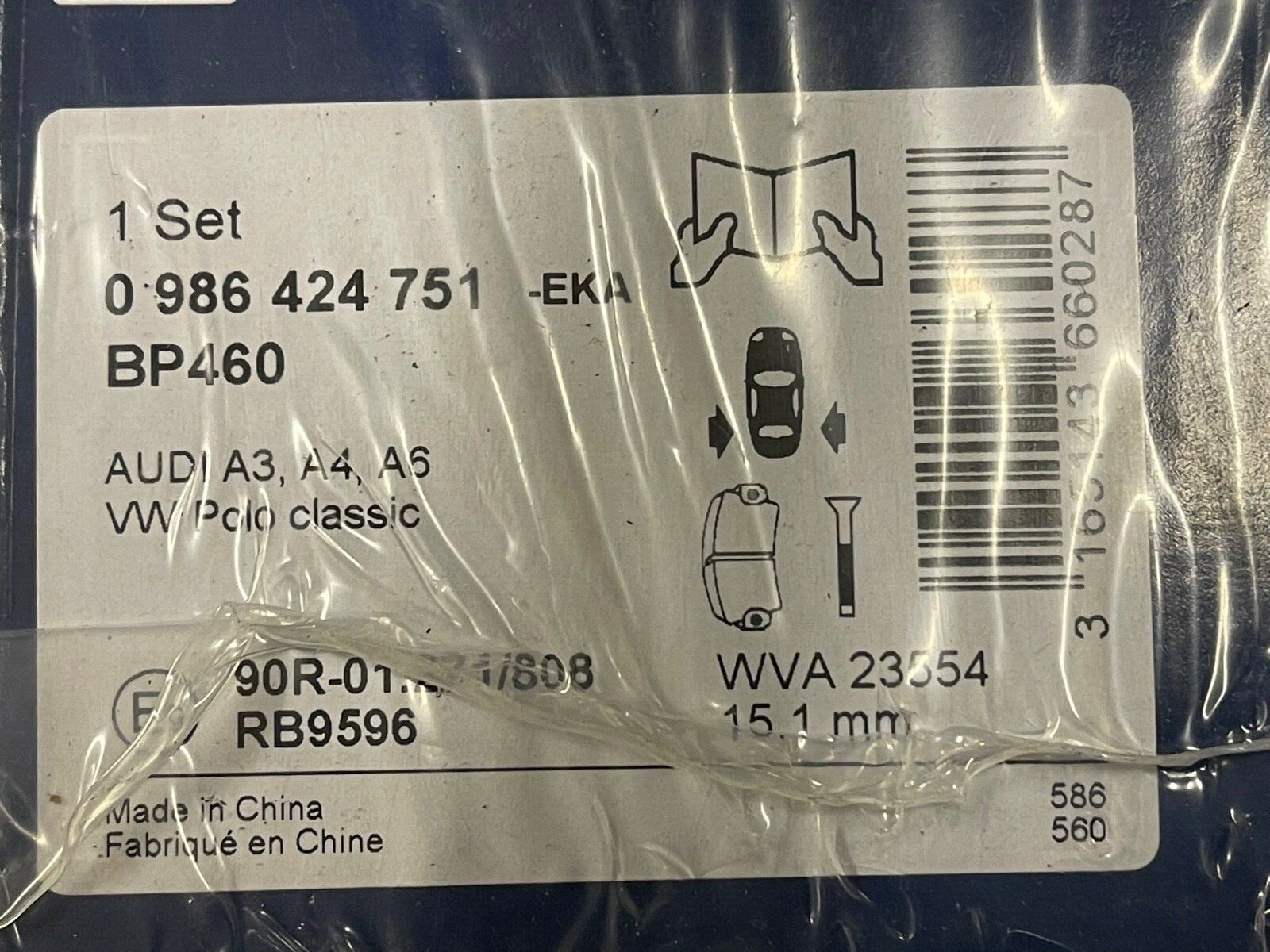 Bosch 0986424751 BP460 Rear Brake Pad Set 