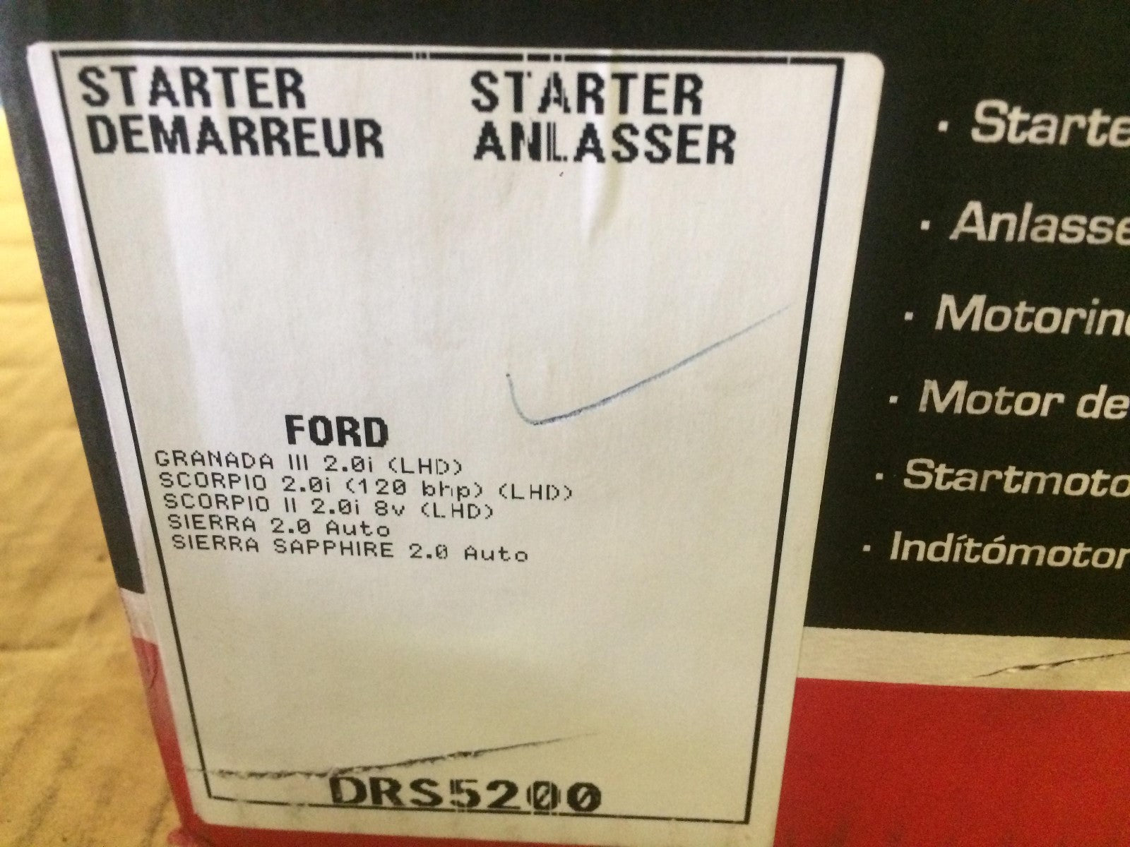 Starter Motor Ford Scorpio Granada Sierra DRS5200 Delco Remy No Surcharge