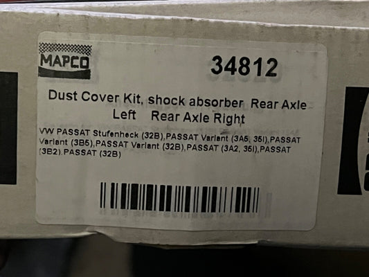 Mapco 34812 Rear Shock Absorber Dust Covers fits VW Passat