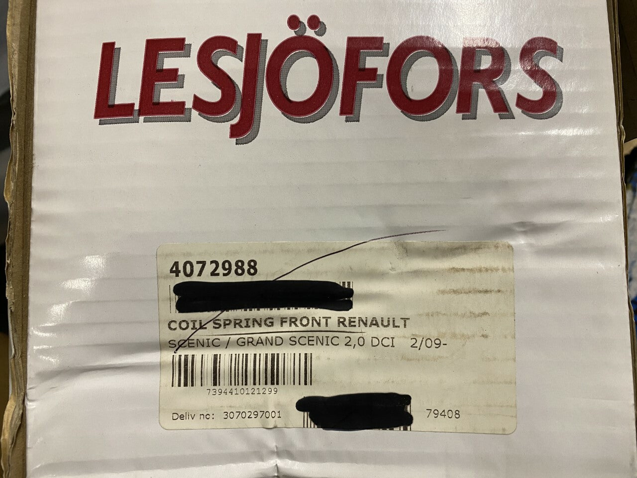 Lesjofors 4072988 Front Coil Spring fits Renault