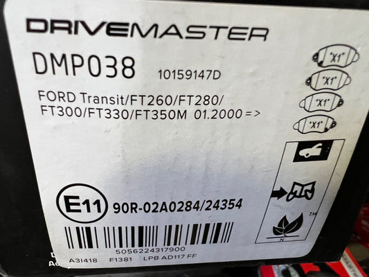 Front Brake Pads fit Ford Transit 260 280 300 350 2000-onward Drivemaster DMP038