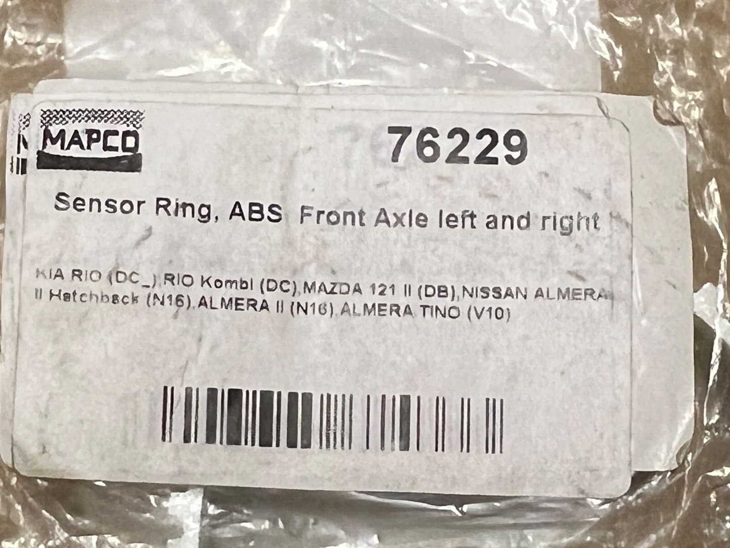 Mapco 76229 Front ABS Ring fit Kia Rio Kombi DC Mazda 121 Nissan Almera N16 V10