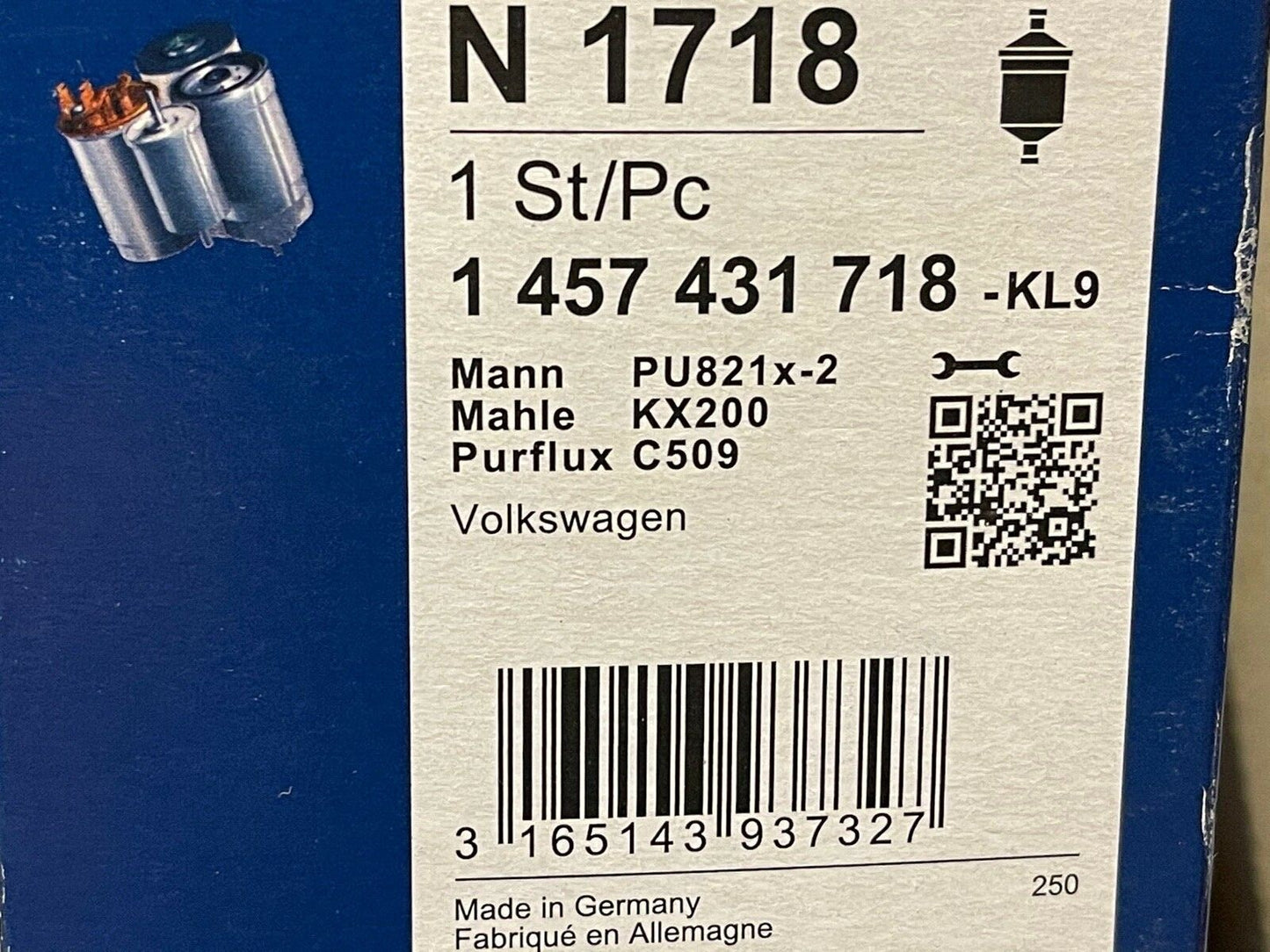 Bosch N1718 Fuel Filter fits VW