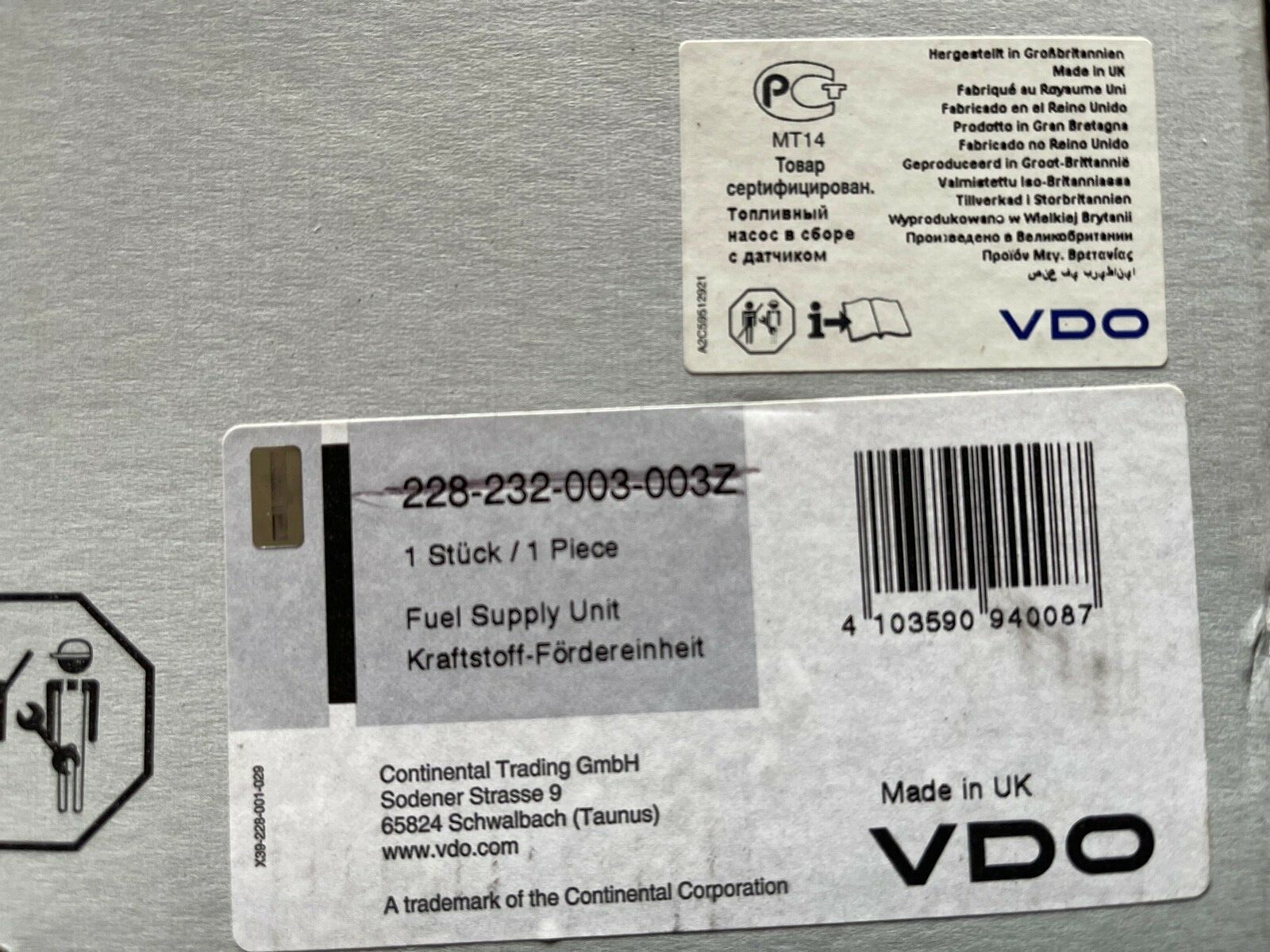 VDO 228-232-003-003Z Fuel Feed Unit Fuel Tank Sender fits Land Rover
