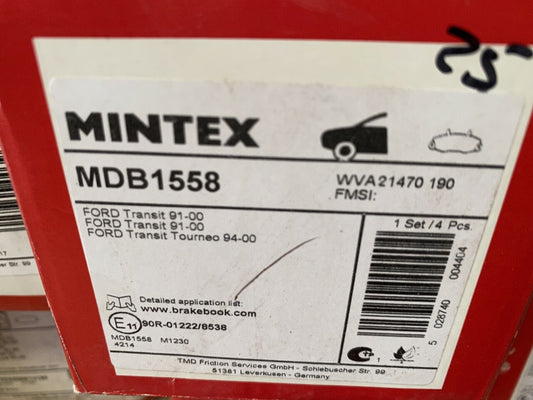 Mintex MDB1558 Front Brake Pad Set fits Ford