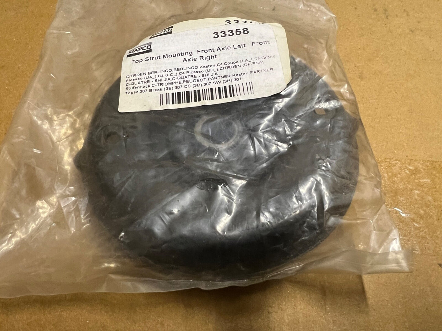 Mapco 33358 Front Top Strut Mount fits Citroen Peugeot