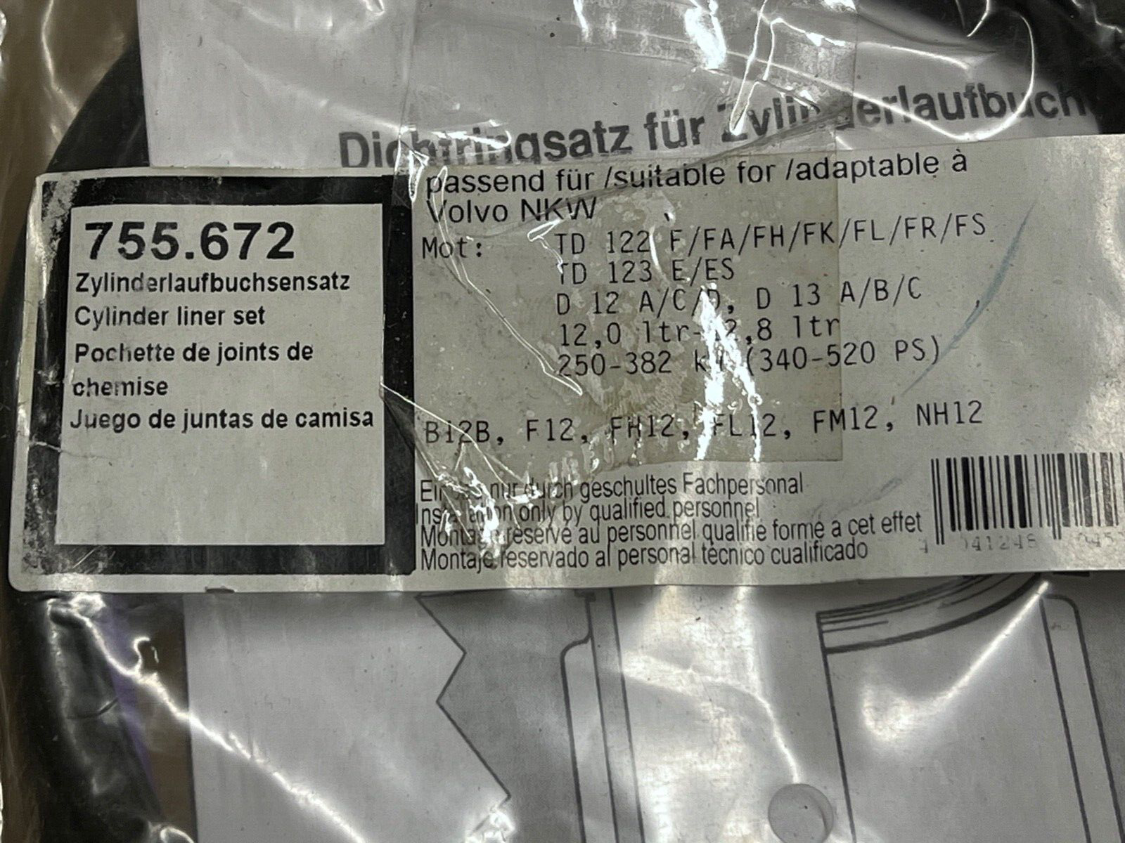 ELRING 755.672 Cylinder Sleeve O Ring Set fits Mack Renault Volvo Trucks