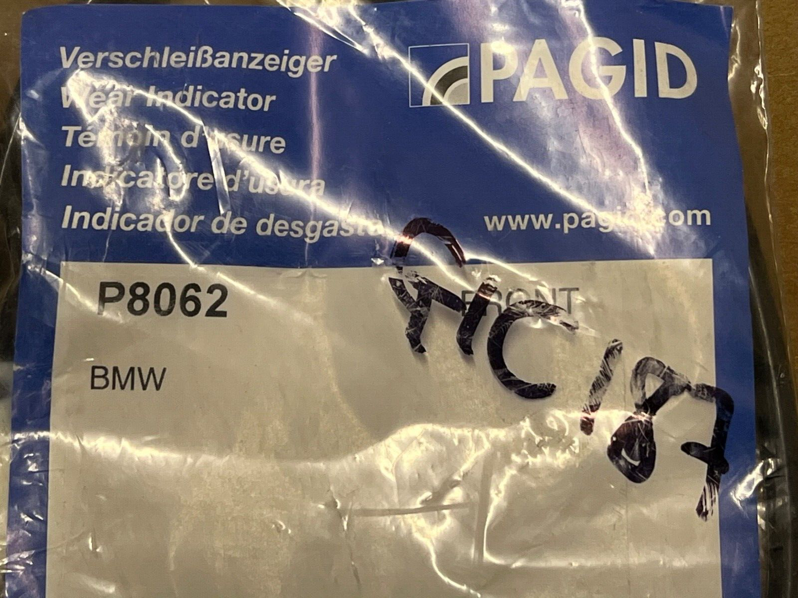 Pagid P8062 Front Wear Indicator Sensor fits BMW 5 Series 6 Series