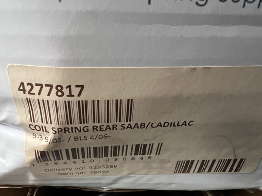 Lesjofors 4277817 Rear Coil Spring fits Saab Cadillac