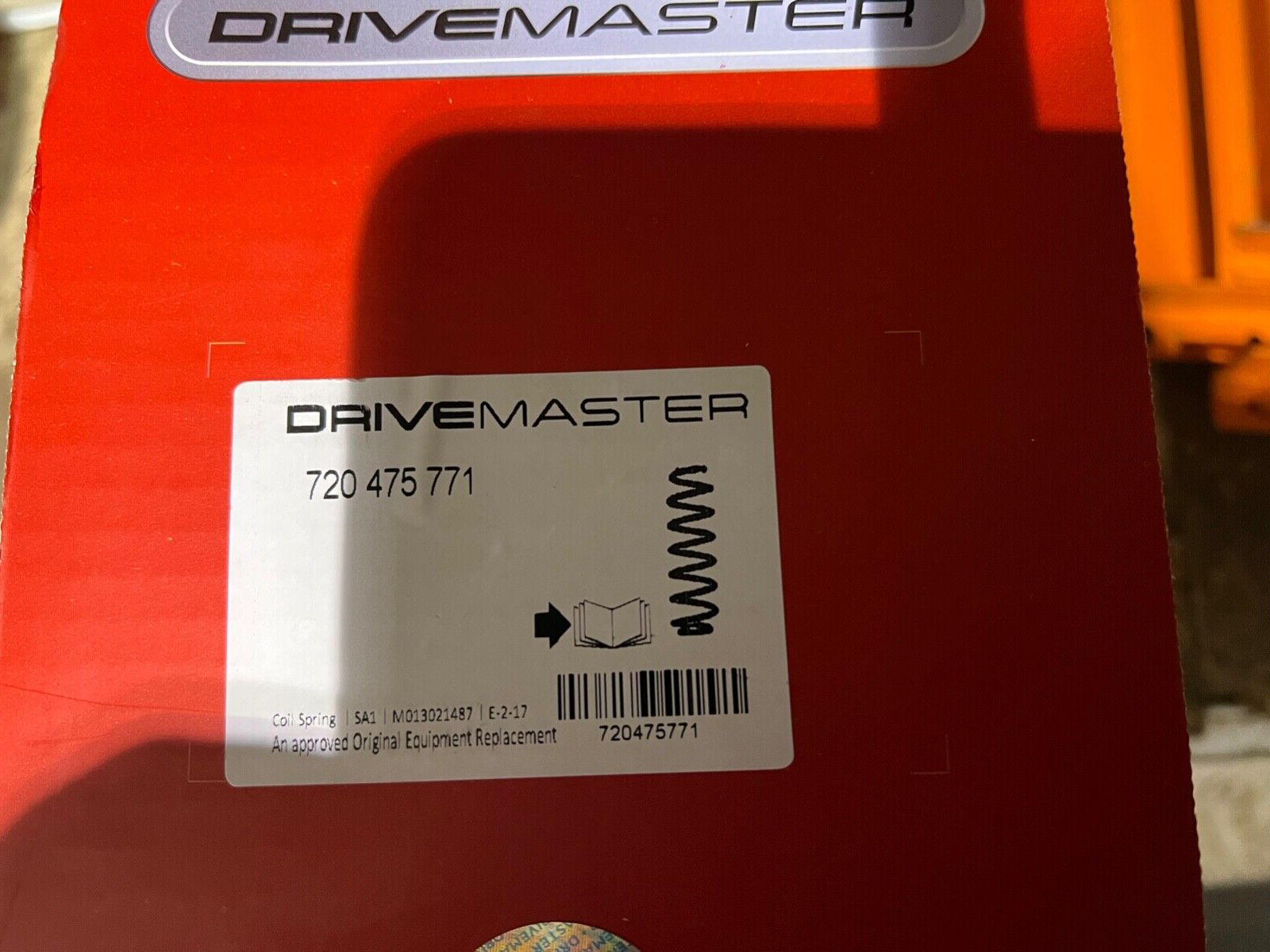 Drivemaster 720475771 Front Coil Spring fits Vauxhall Zafira 1998-2005 1.6 1.8