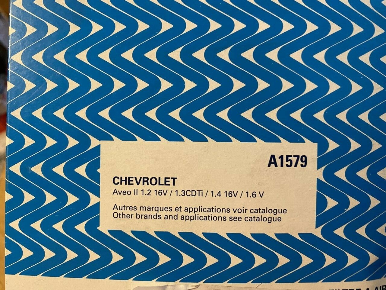 Purflux A1579 AP109/9 Air Filter fits Chevrolet