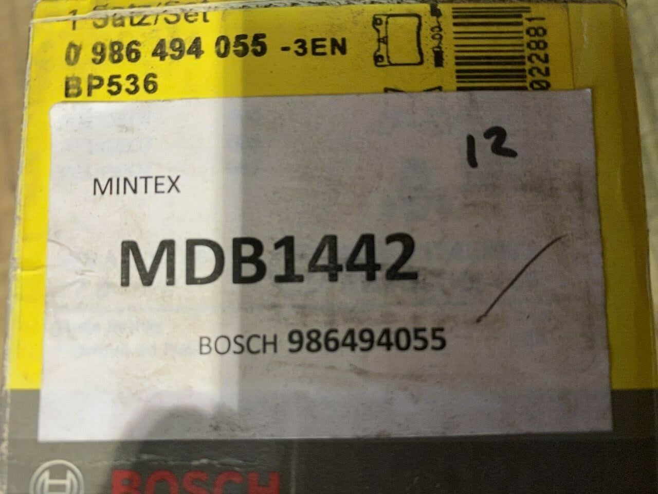 Bosch 0986494055 Brake Pad Set fits Peugeot