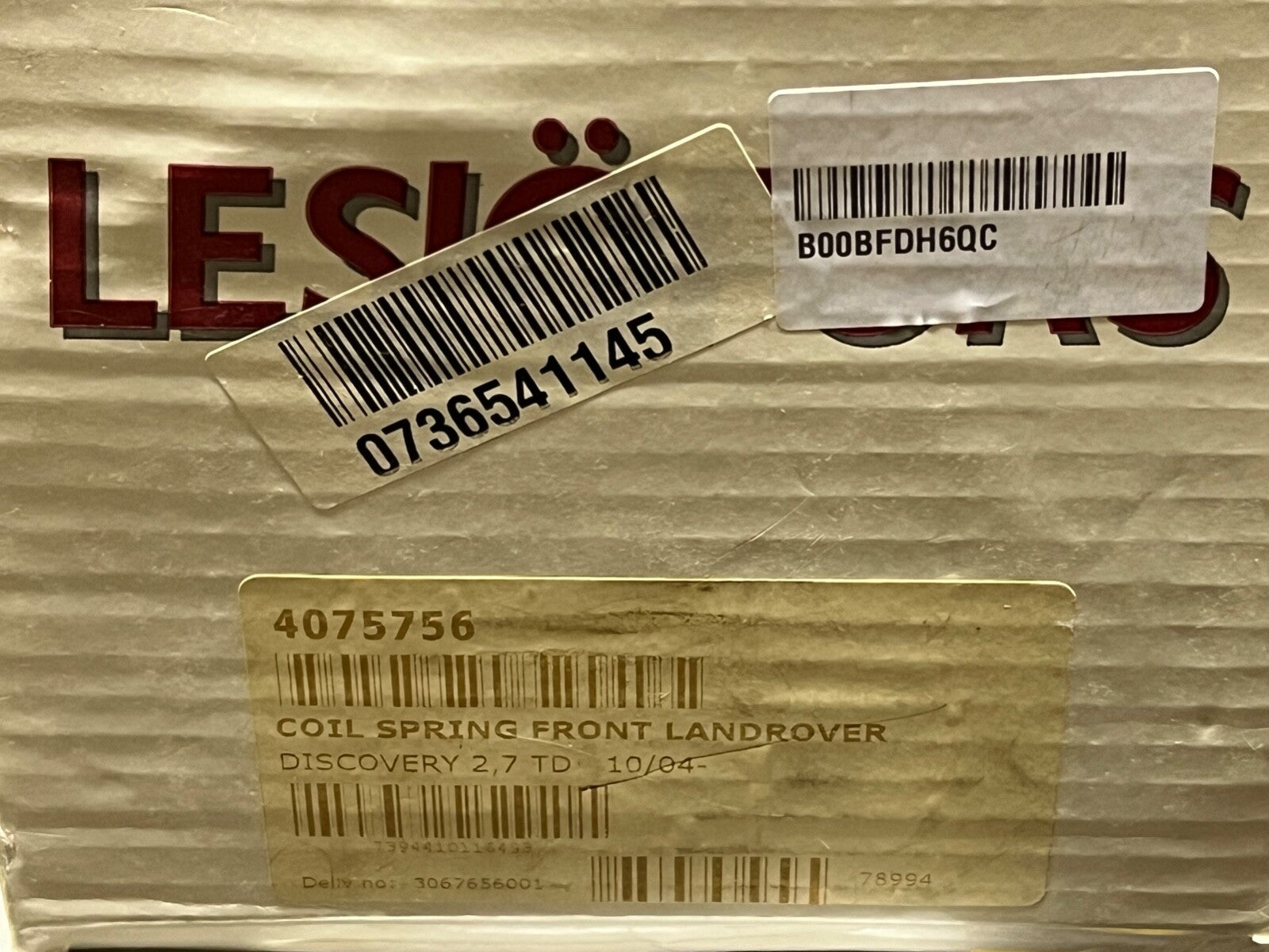 Lesjofors 4075756 Front Coil Spring fits Land Rover Discovery II L319