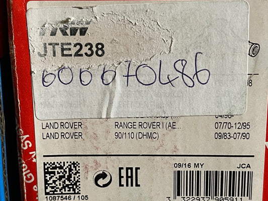 TRW JTE238 Tie Rod End Right Hand Side Off Side fits Land Rover