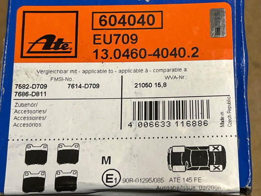 ATE 13.0460-4040.2 Rear Brake Pad fits Vauxhall Omega