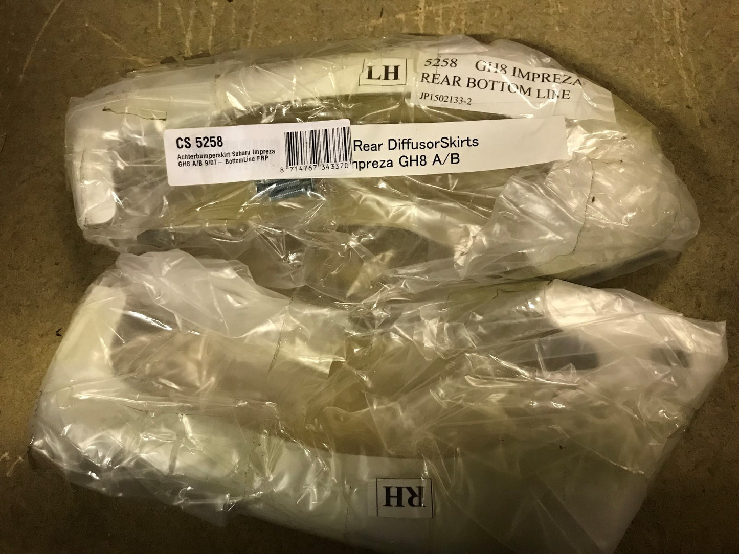 Rear Bumper Skirts x2 Diffuser Subaru Impreza GH8 A/B 9/07 on Chargespeed CH5258