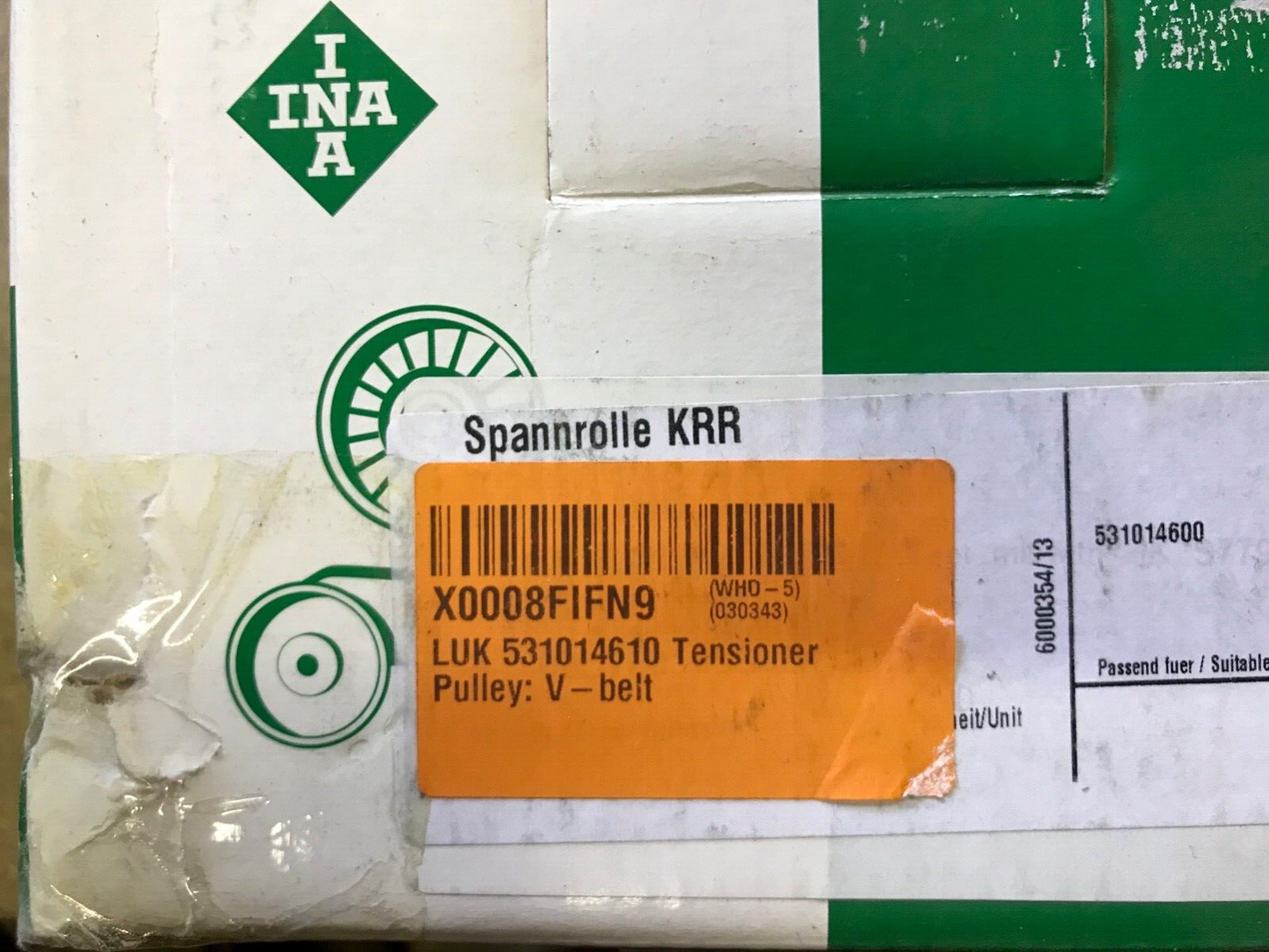 INA 531014610 Ribbed Belt Tensioner fits Ford Granada Sierra Scorpio Capri