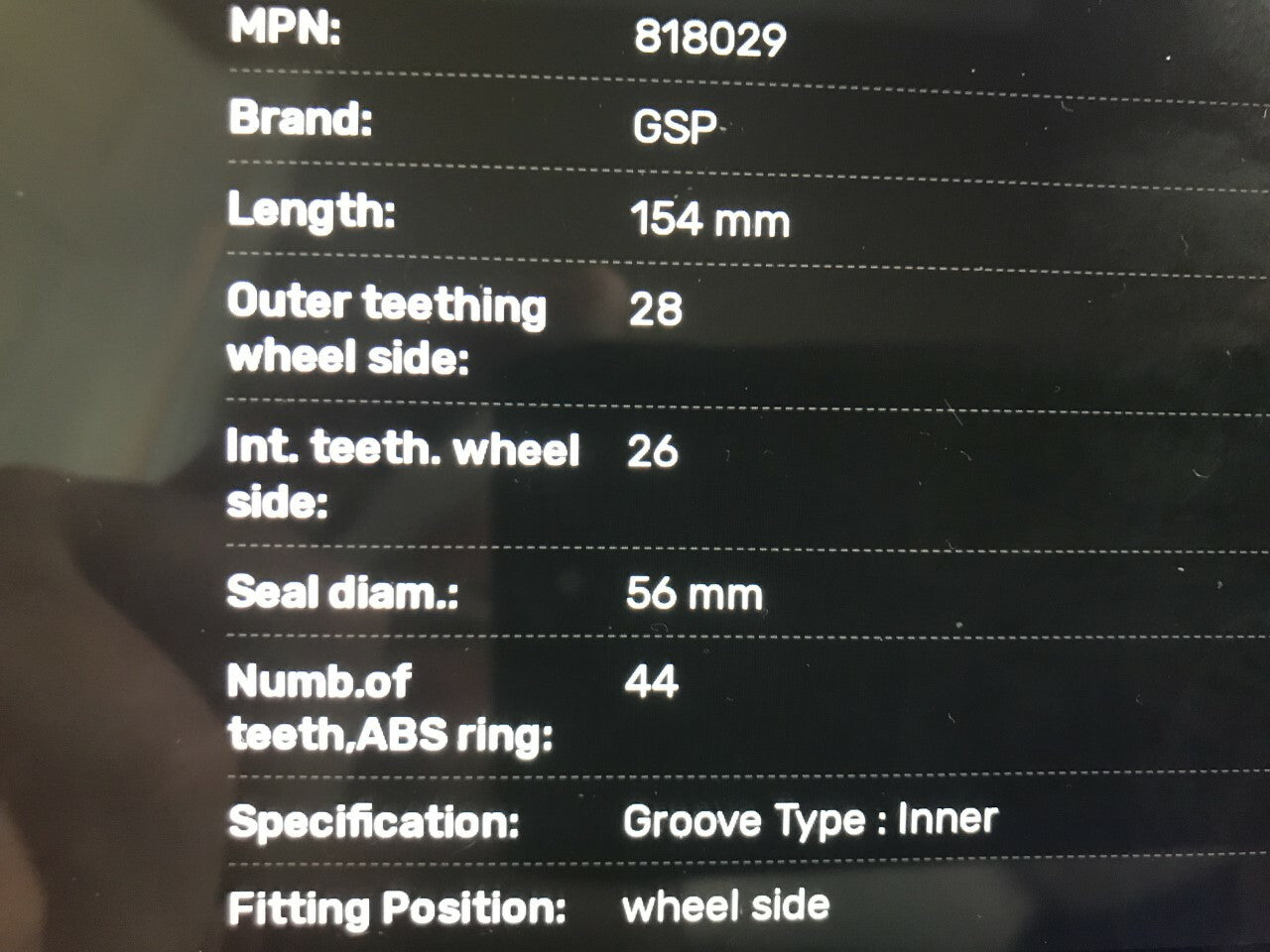 Mazda 626 1987-1992 CV Joint Kit Solid Auto H214014