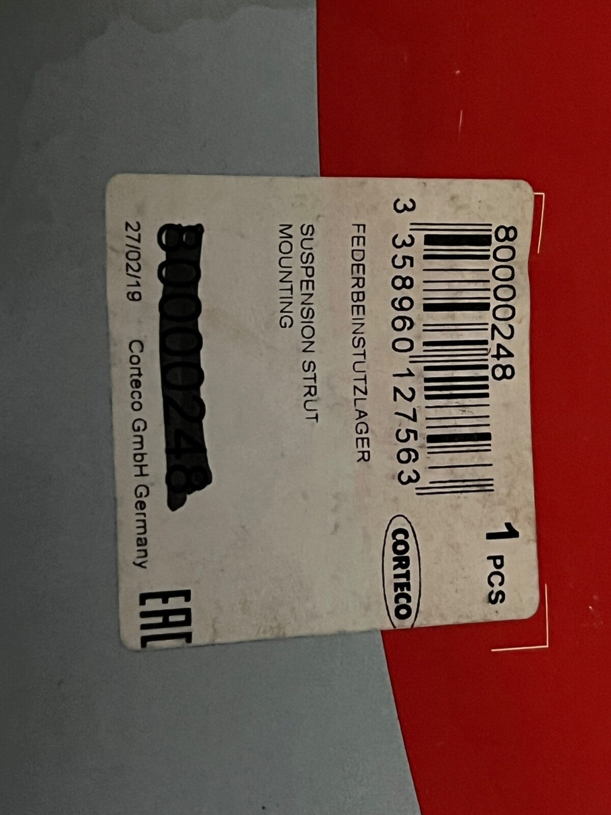 Corteco 80000248 Front Top Strut Mount fits Audi A5 A6 A7 Seat Exeo