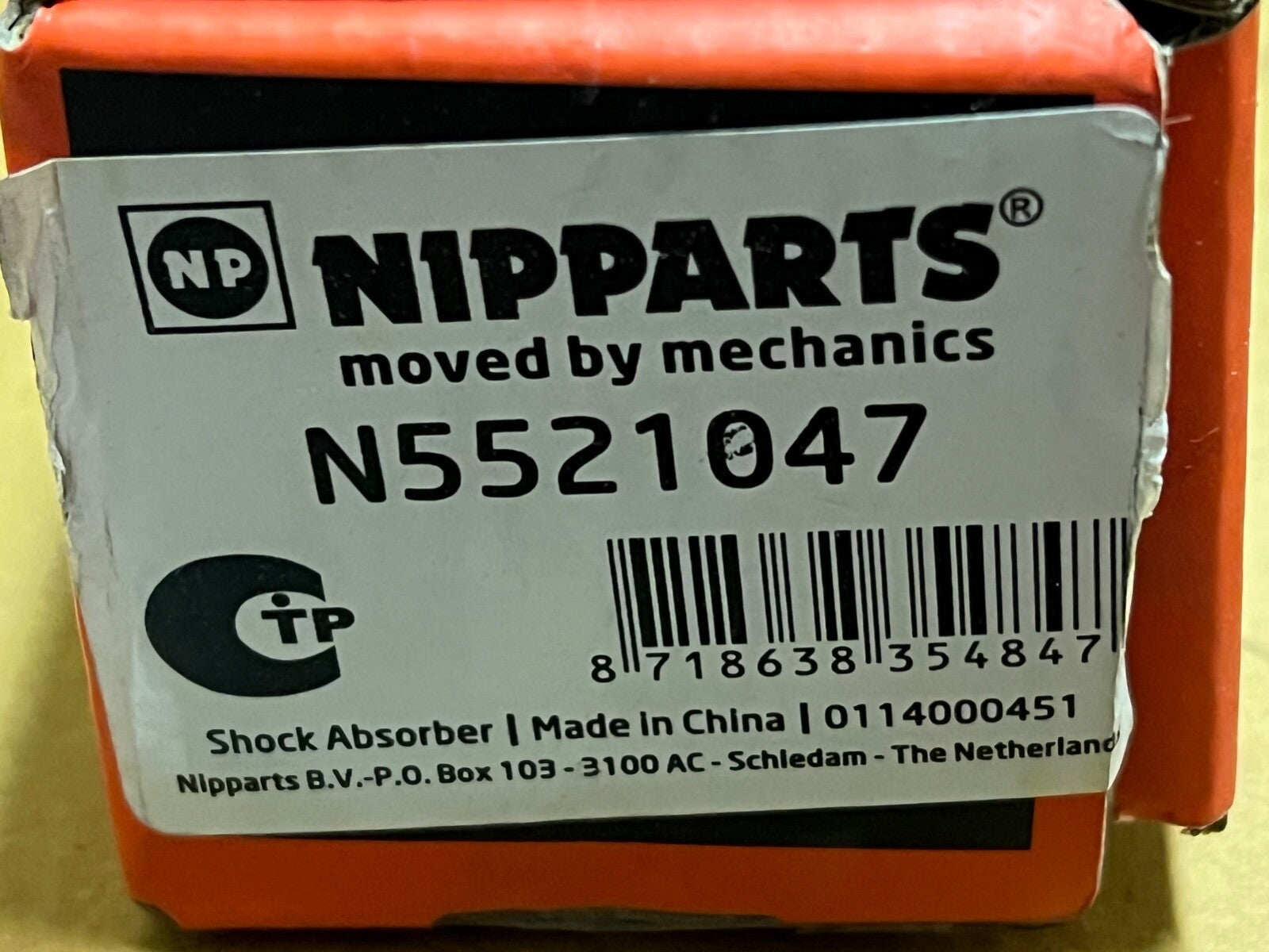 Nipparts N5521047 Shock Absorber fits Nissan Kubistar Van Renault Kangoo