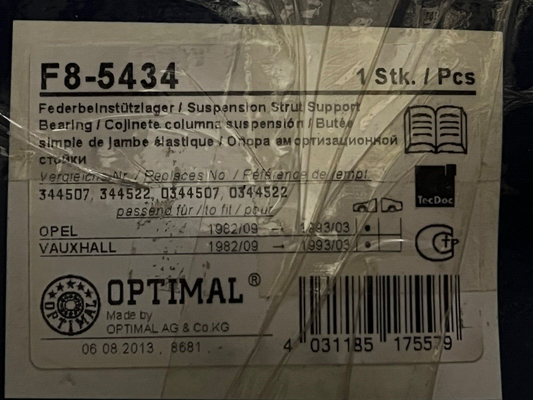 Optimal F8-5434 Front Top Mount fits Vauxhall 1982-1993