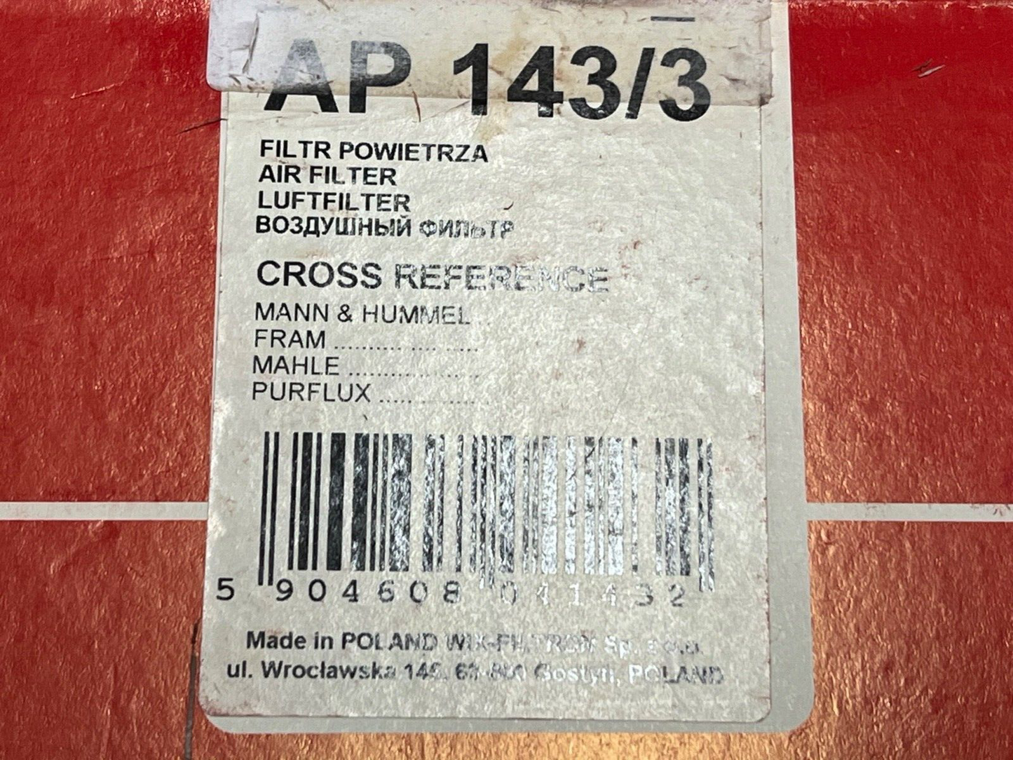 Filtron AP143/3 Air Filter fits Toyota Land Cruiser 1998-2007