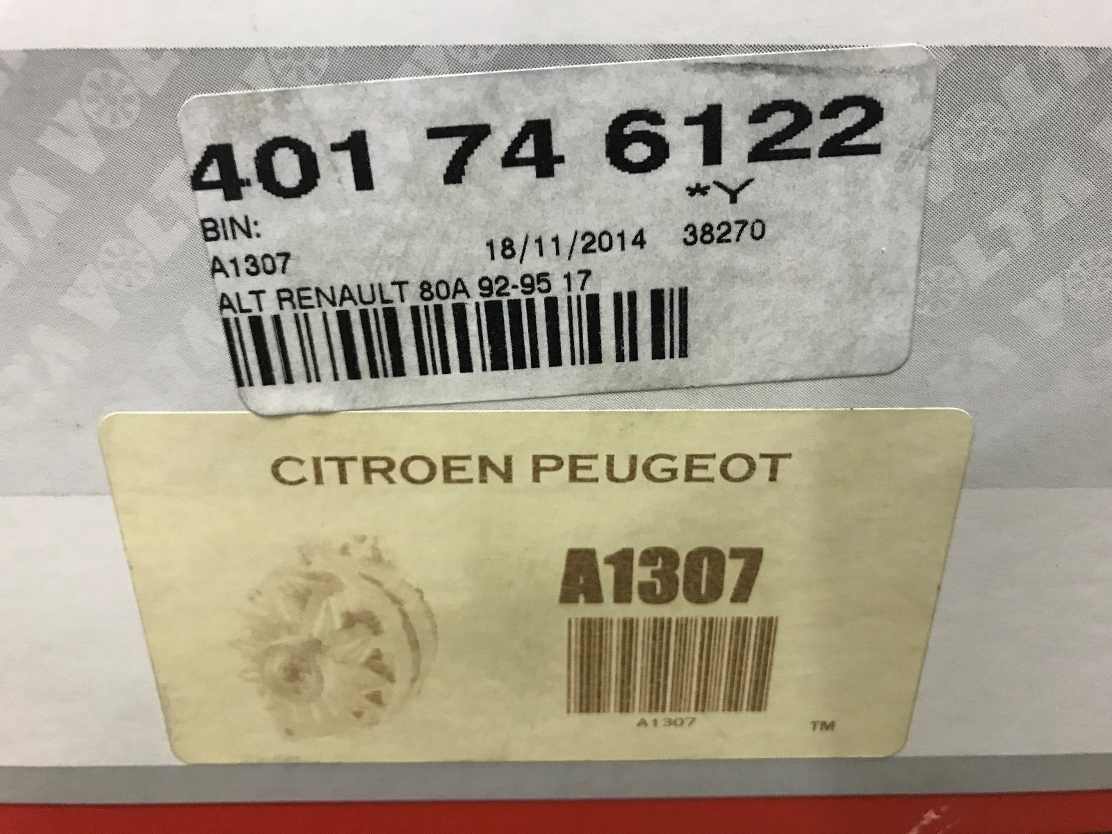 Alternator Citroen XM Peugeot 605 Renault 19 & Cabrio A1307 No Surcharge