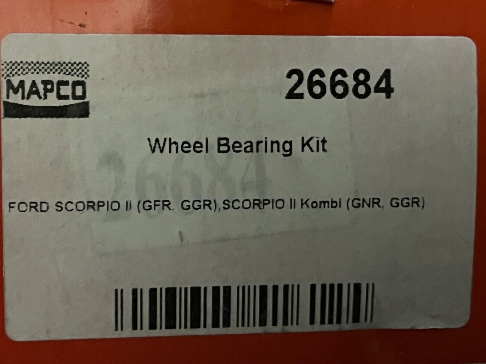 Mapco 26684 Wheel Bearing Kit fits Ford Scorpio II