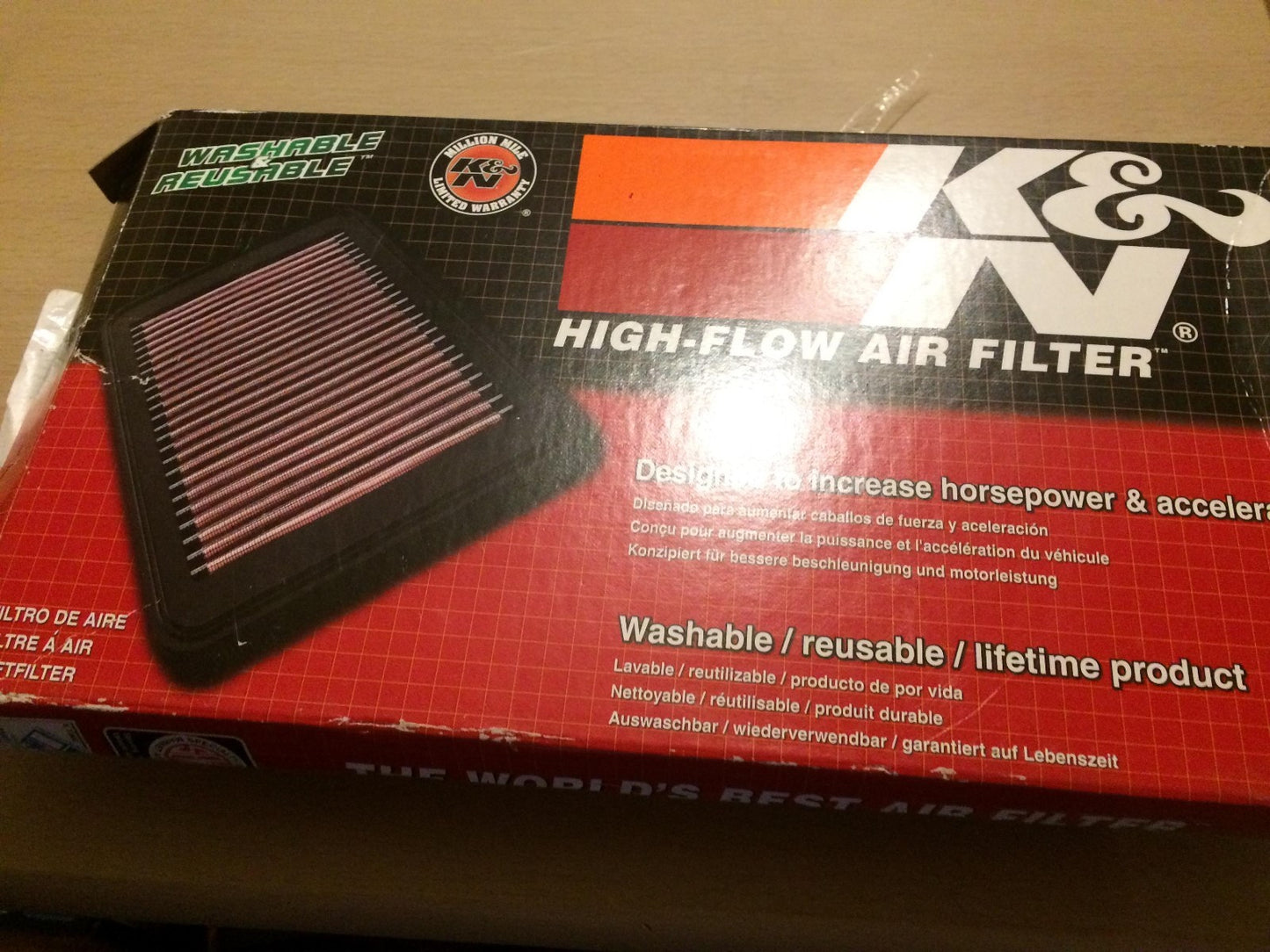 Performance Air Filter Hyundai Santa Fe 04-06 3.5 v6 33-2312 K&N New **BARGAIN**