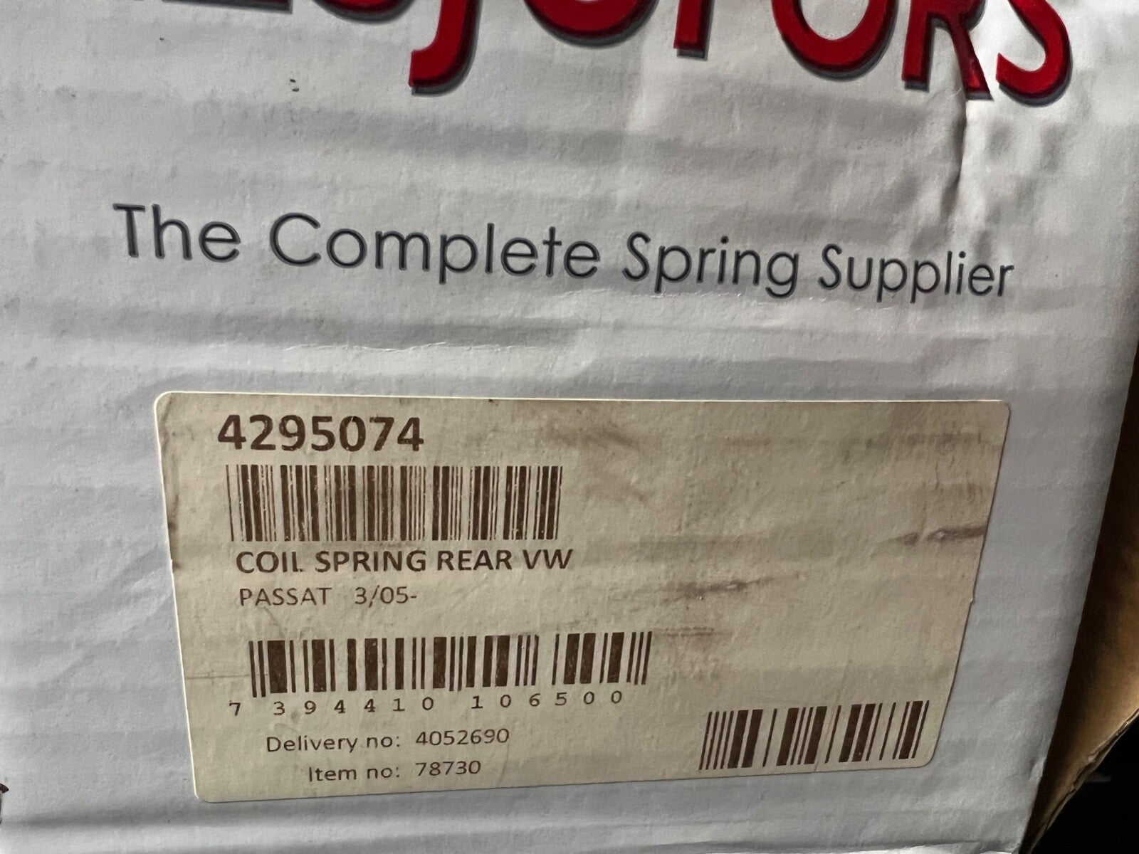 Lesjofors 4295074 Rear Coil Spring fits VW Passat 03/2005 Onwards