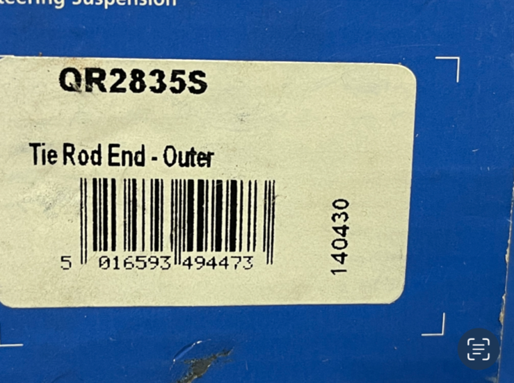 QH QR2835S Track Tie Rod End fits Renault Laguna