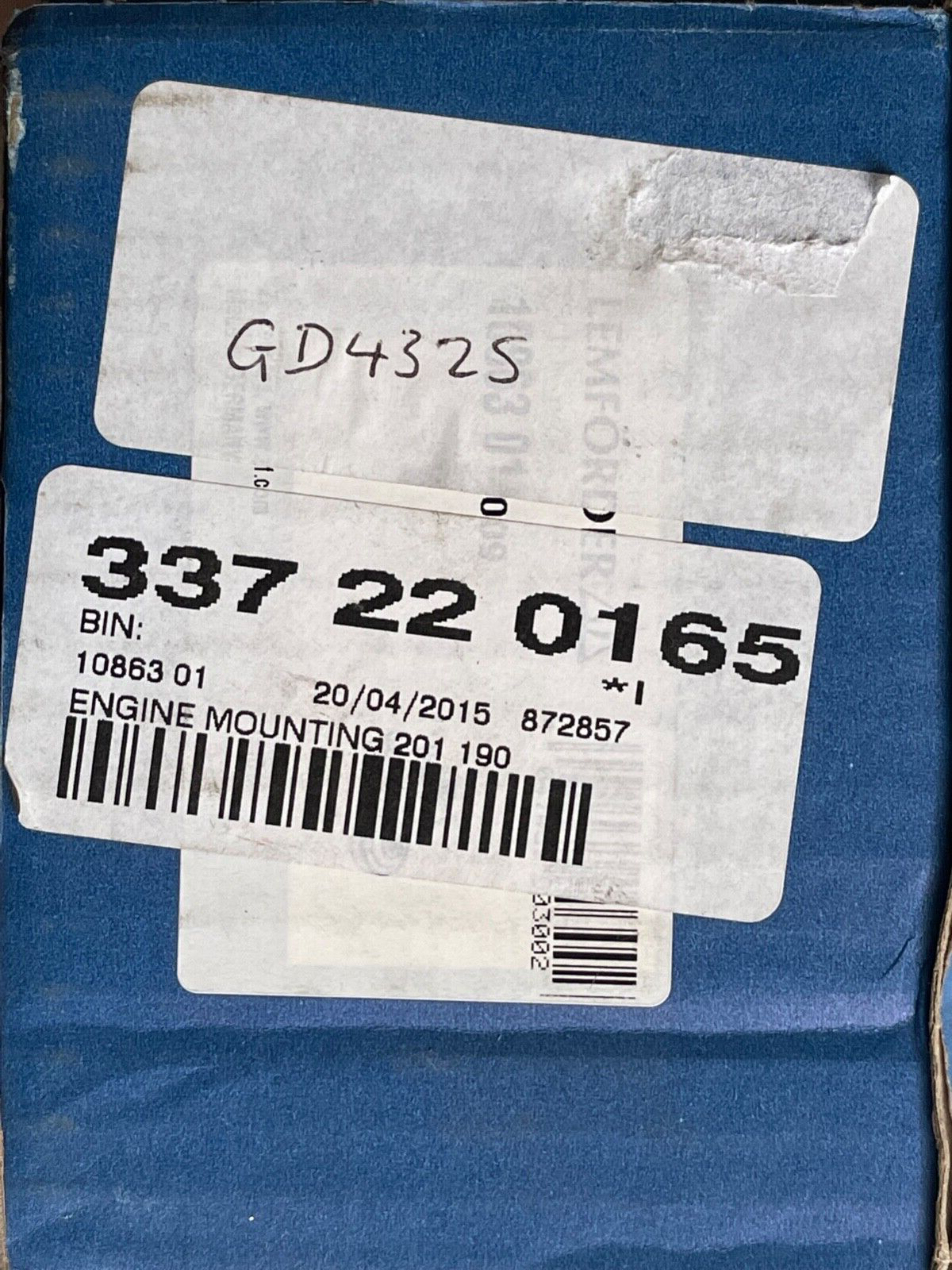 Lemforder 1086301 Bush-Mounting Engine Mount fits Mercedes 190