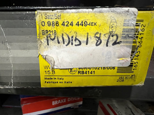 Bosch 0986424449 Front Brake Pad Set fits Seat Volkswagen VW